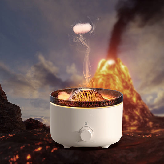 Jellyfish Fire Volcano Humidifier Air Diffuser Wholesale Portable Flame Oil Essential Aroma Mini Volcanic Diffuser